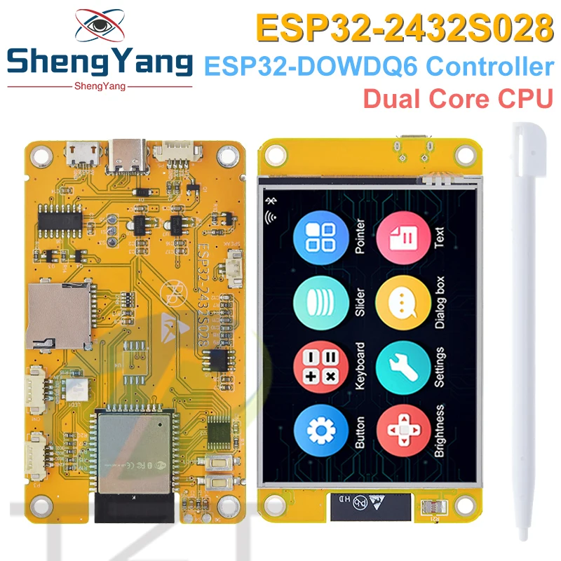 APKLVSR ESP32 Display,ESP32 Entwicklungsboard WiFi Bluetooth 2.8 Zoll 240 * 320 ESP32 Display TFT Modul Touchscreen mit Acrylschale Kompatibel mit