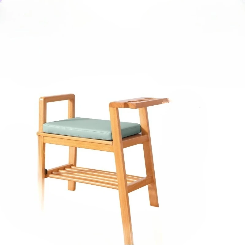 Solid wood shoe changing stool household entrance entrance entrance elderly sitting stool