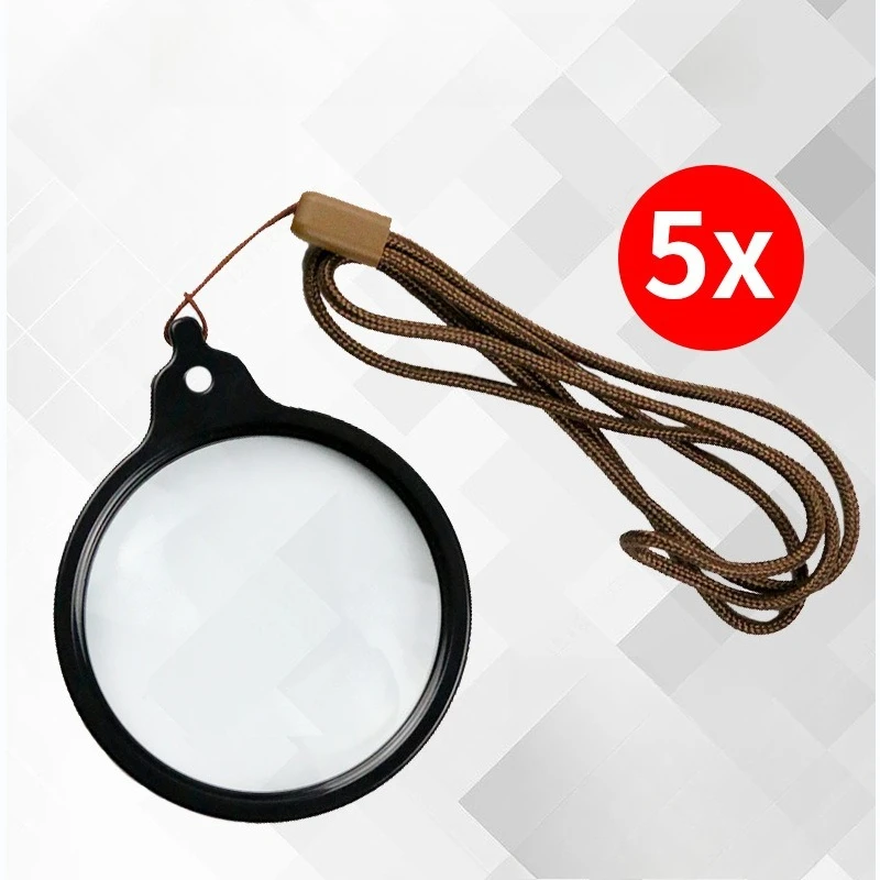 Hanging Magnifying Glass For Elderly Reading Students Kindergarten Children Chest Hanging Portable Megaloscope With Rope