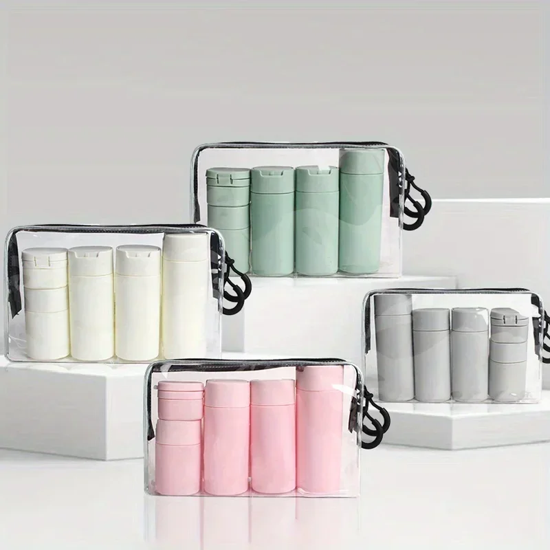 

5 шт./компл., портативная бутылка для путешествий, многоразовая, можно использовать для активного отдыха, шампунь в бутылках и гель для душа отдельно