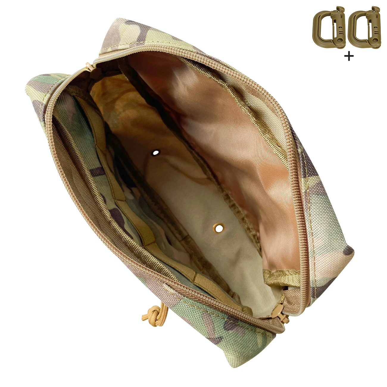 Camouflage Utility Pouch Multi‑compartment Organizer Bag for Backpack Vest Attachment Outdoor Storage Waist Accessories Bag