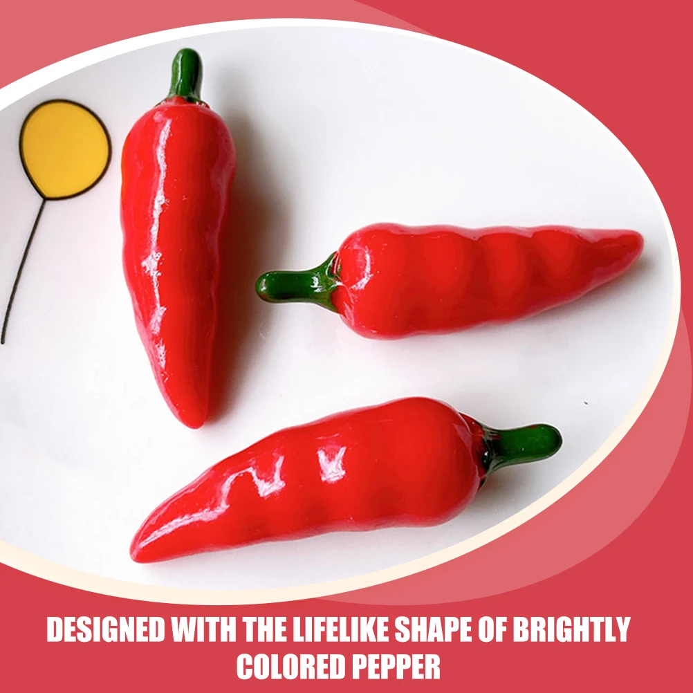 

30 Pcs Mini Pepper Simulation Lifelike Props Food Play Decorative Models Chili Foam Fake