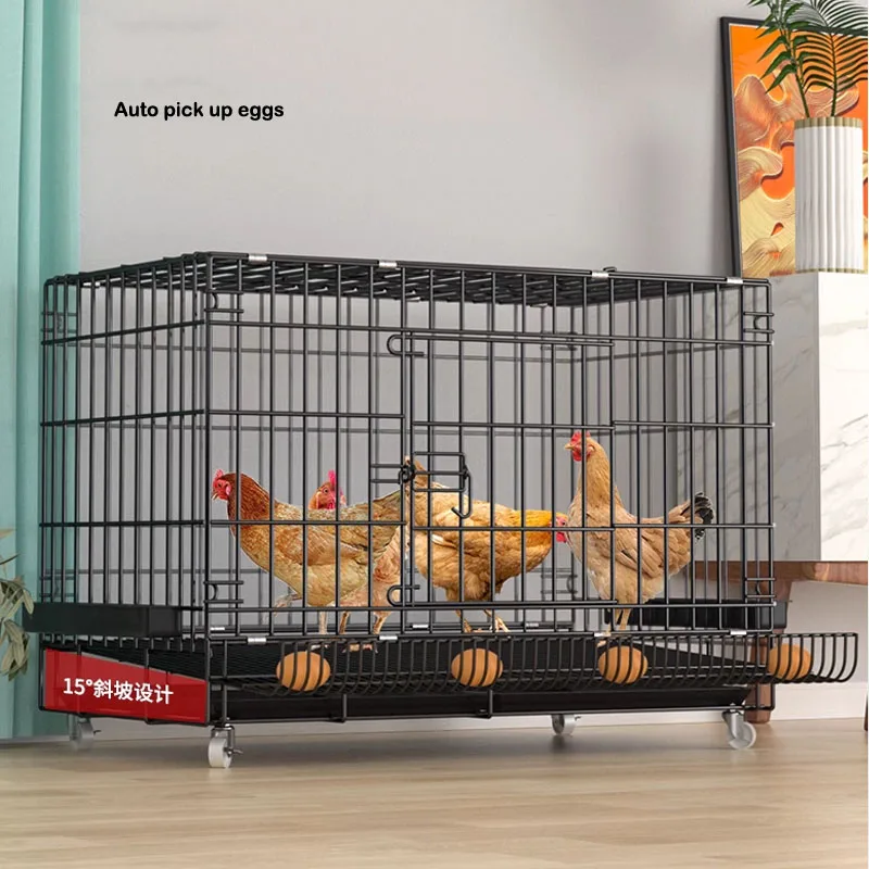 70X51X61cm HEN metal mesh egg hen chicken house cage animals box for Farm Poultry Automatic pick up