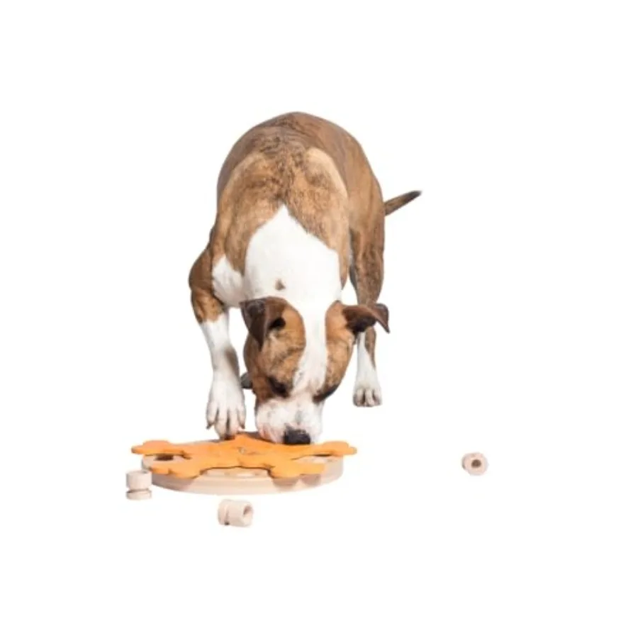 

Карусель из костей - Интерактивная деревянная игрушка-головоломка для собак: развивающая мозговую активность игра для умственной стимуляции и развлечения