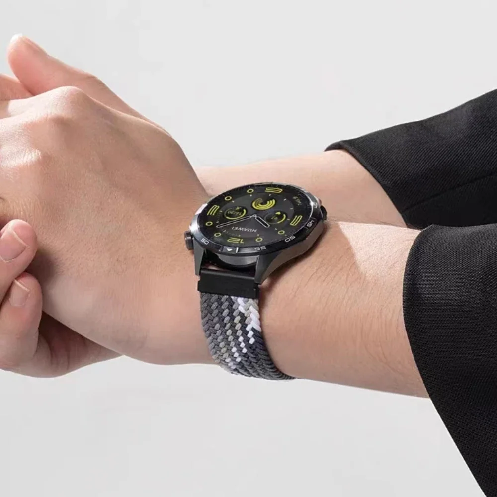 화웨이 워치 4, GT5, 4 프로용 나일론 스트랩, 어메이즈핏 GTR 3/4 통기성 손목 밴드, 삼성 갤럭시 워치 6, 5/4 벨트, 20mm, 22mm, 46mm