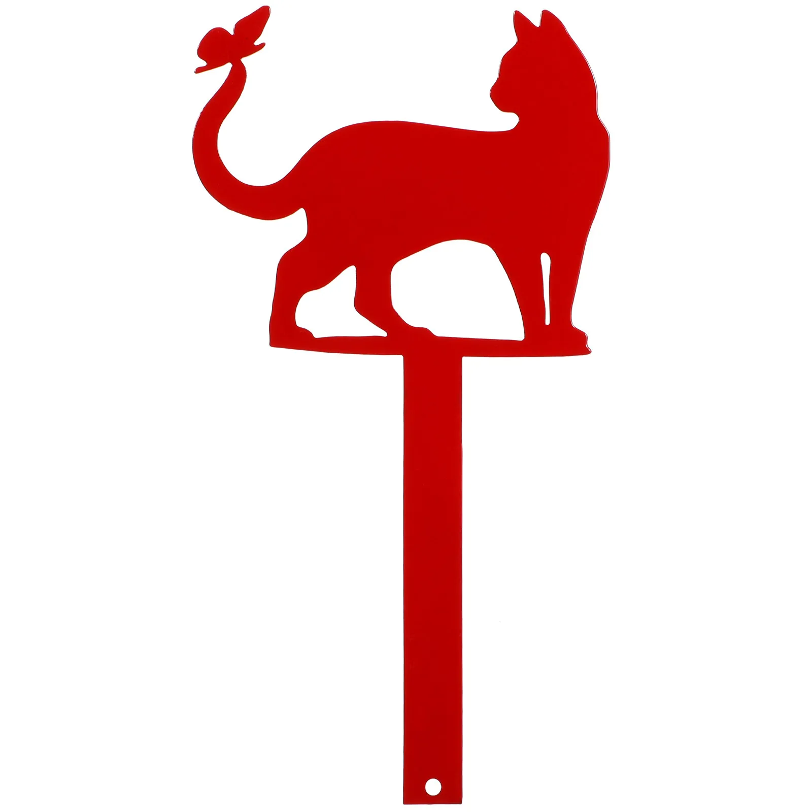Lovely Cat Design Mailbox Flag Replacement Stake Iron Mailbox Decoration for Outdoor Lawn Garden Backyard Front Door Decor
