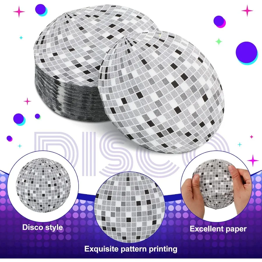 100 قطعة كرة ديسكو pkins المتاح كوكتيل حفلة المشروبات pkin ل 70s 80s 90s عيد ميلاد العازبة حفل زفاف الديكور