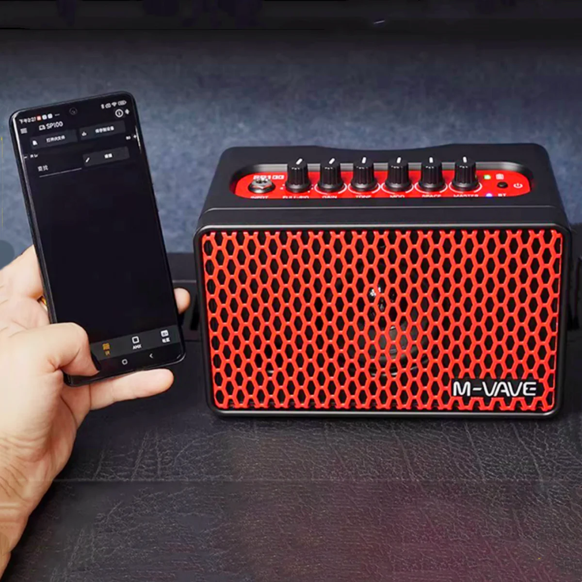 M-VAVE SP100 مضخم جيتار/جهير مدمج الكل في واحد: 9 نغمات ممتازة، 16 تأثيرًا عالي الجودة في الاستوديو، اتصال لاسلكي #2