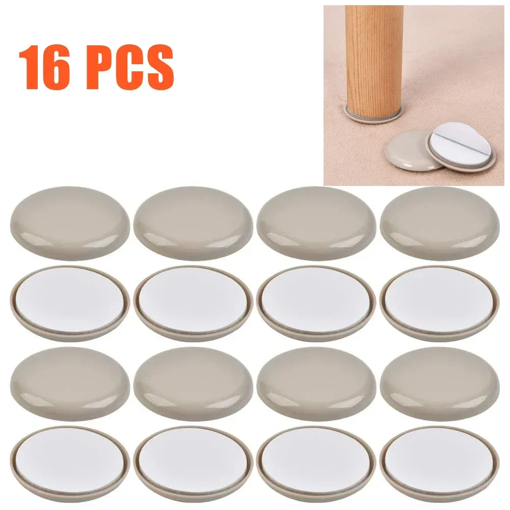 

16pcs Furniture Leg Sliders For Carpet Heavy Duty Furniture Slider Movers Gliders Anti Scratch Easy Move Pad Floor Protect Mats