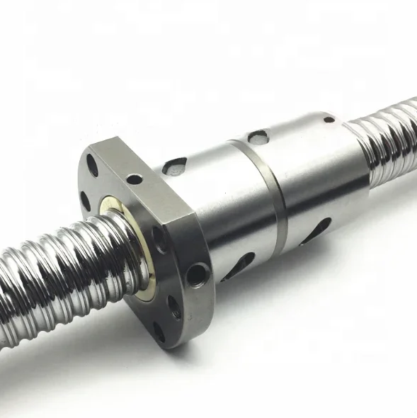 DFU2005 High Precision C5 Grinding Thread 500mm Length Double Ball Nut Linear Motion Guide Ball Screw for CNC Machine Tool