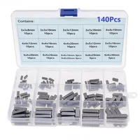 Juego de llaves de eje de transmisión paralelo, llave de pluma de extremo redondo de acero al carbono, 140 Uds., 8mm, 10mm, 12mm, 16mm, 20mm, 25mm, 30mm, Hardware con caja