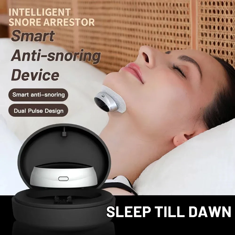 Electric Anti-Snoring Device EMS Sleep Pro Breathing Corrector Non-Invasive Snore Stopper for Better Sleep Quality