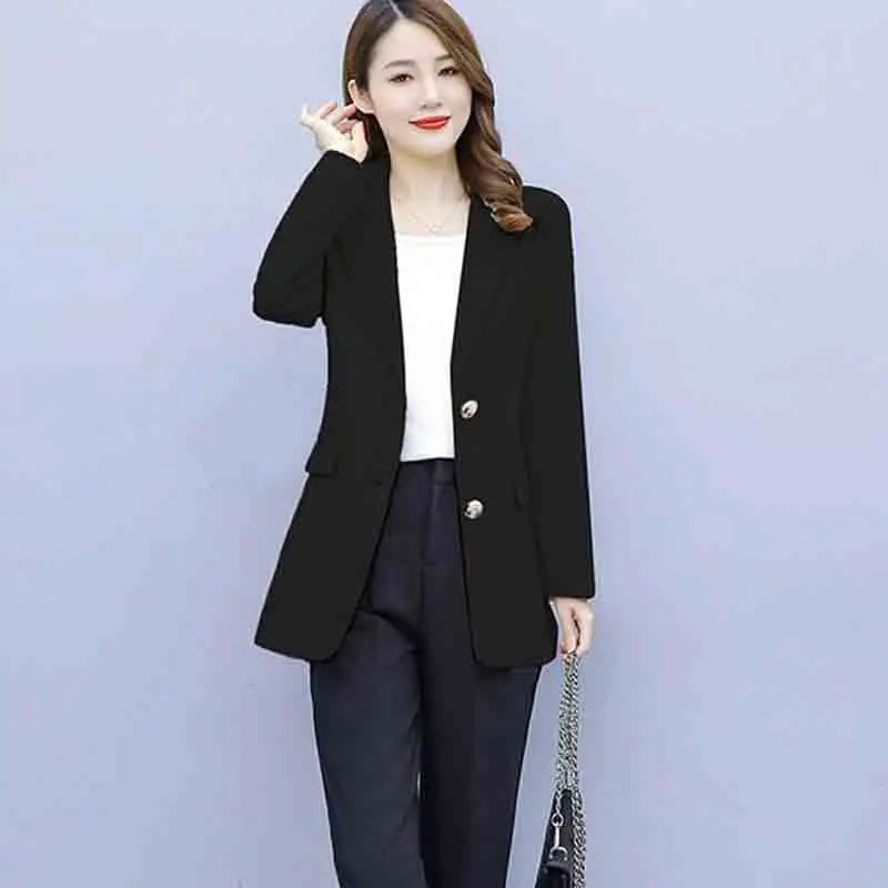 Fashion High-end Suits And Casual Jackets Spring And Autumn Loose Slim Long-sleeved Middle-aged Women's Tops Mother's Suit Tide.