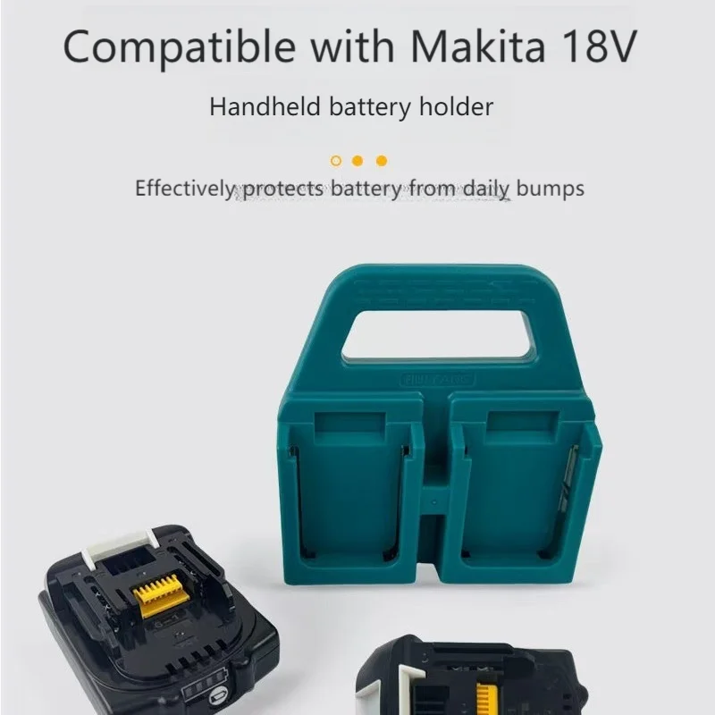 Universal 18V Battery Holder, Wall Mount&Portable Storage Rack for Makita BL1830 BL1840 BL1850 BL1860 and Bosch BAT609 Batteries