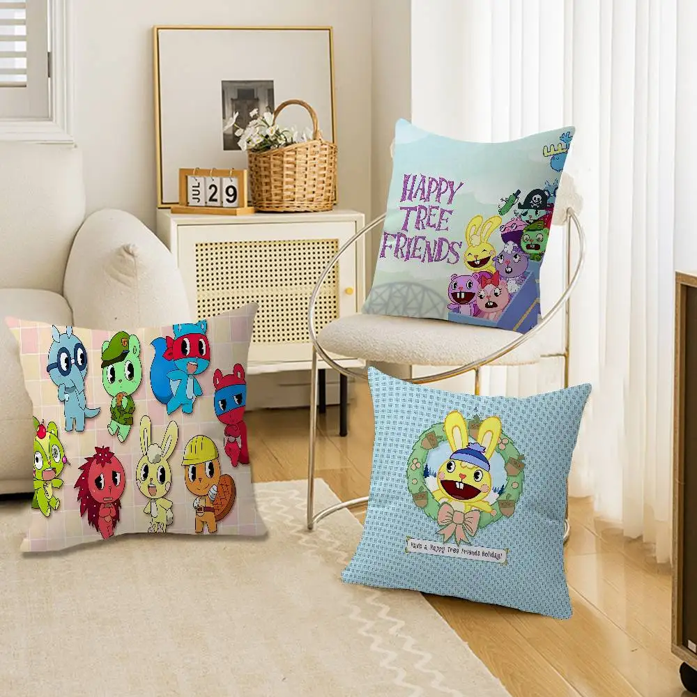 H-Happy Tree Friends Maple Design Cushion Cover Happy Autumn Harvest decor Holiday Decorati Pillow Cover