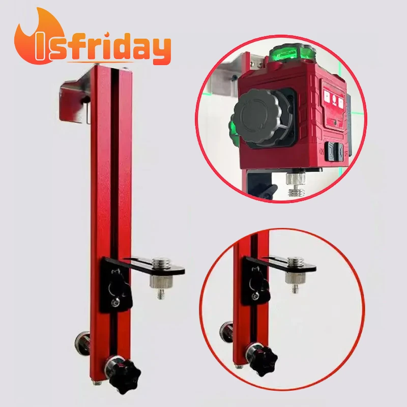 300/400mm Laser Level Wall Mount Bracket Ceilin Mount Line Laser Adapter Positioning Holder Adjustab Lifting and Lowering Rocker