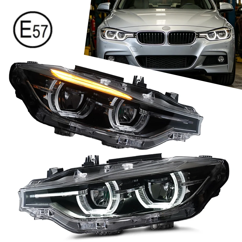 TYPY Auto-Styling LED-Scheinwerfer für BMW F30 2012-2019 F31 LED-Frontlicht 320i 318i 325i DRL Angel Eye Autozubehör