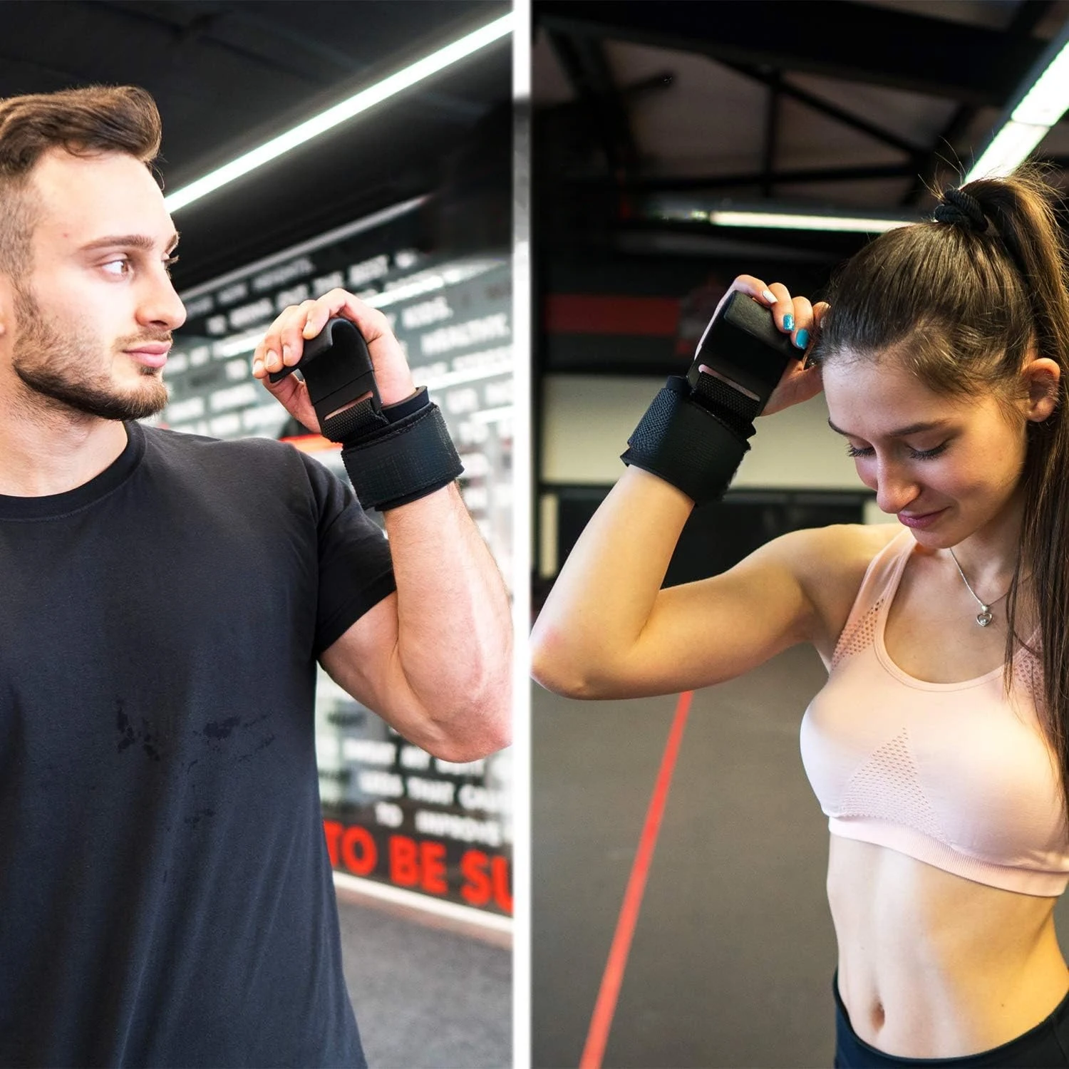 Weight Lifting Wrist Hooks Straps for Maximum Grip Support,Deadlift Gloves&Grip Pads Alternative in Gym Power Training