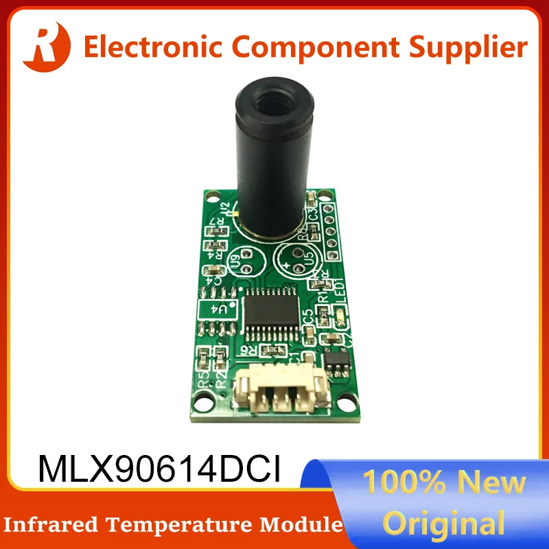 MLX90614ESF Infrared Sensor Module Temperature Measurement Monitoring Device 1M Distance Serial Port 4PIN Holder