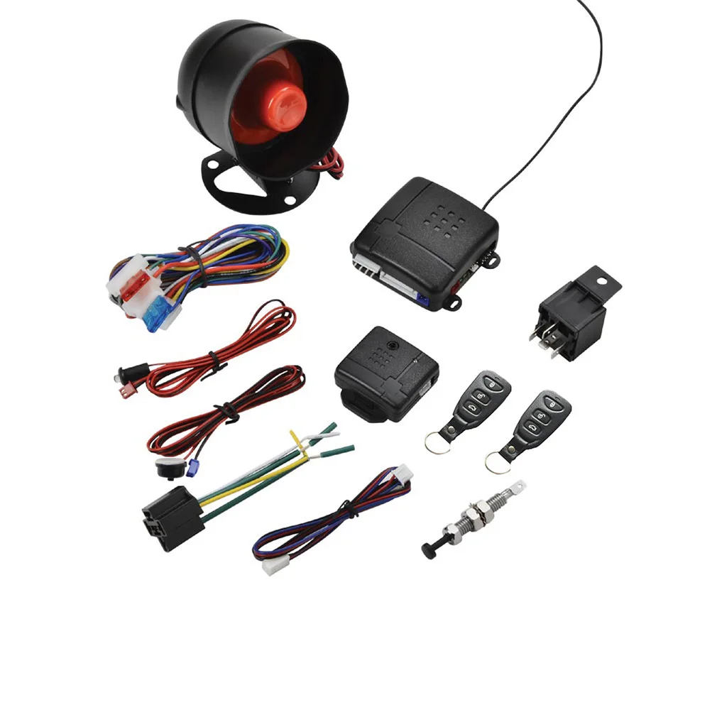 Hot Car Alarm Security System Universal Auto Burglar Alarm Keyless Entry with 2 Remote Controls Door Lock Siren Wiring Harness