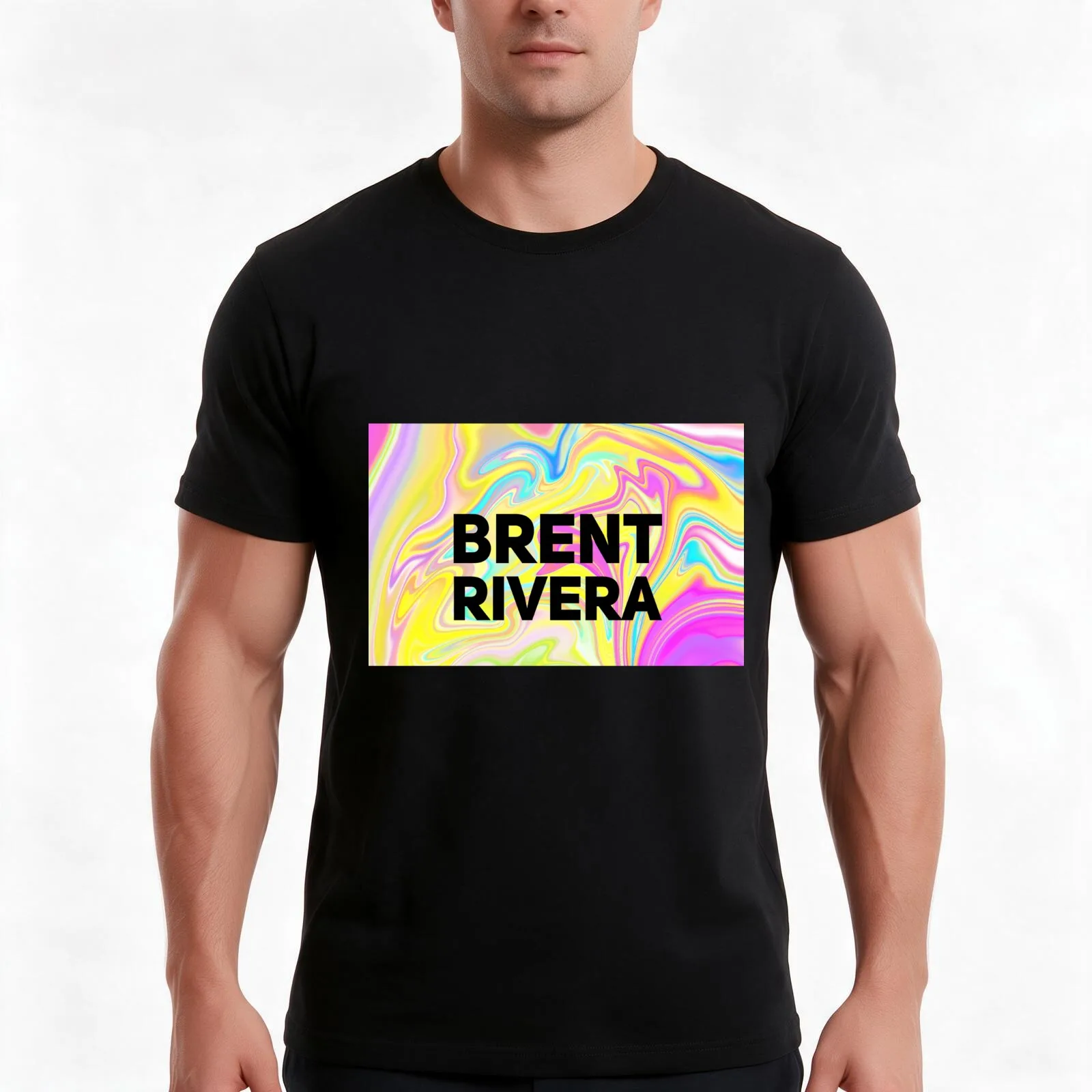 brent rivera redbubble poster T-Shirt, Summer Casual Cotton Tee, Oversized Streetwear Tops, Vintage Graphic Print, 100% Cotton