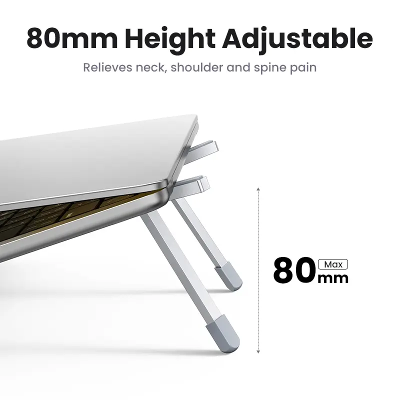 UGREEN Laptop Stand For Macbook Pro Foldable Aluminum Vertical Notebook Stand Laptop Support Macbook Air Pro Tablet Phone Stand - 5