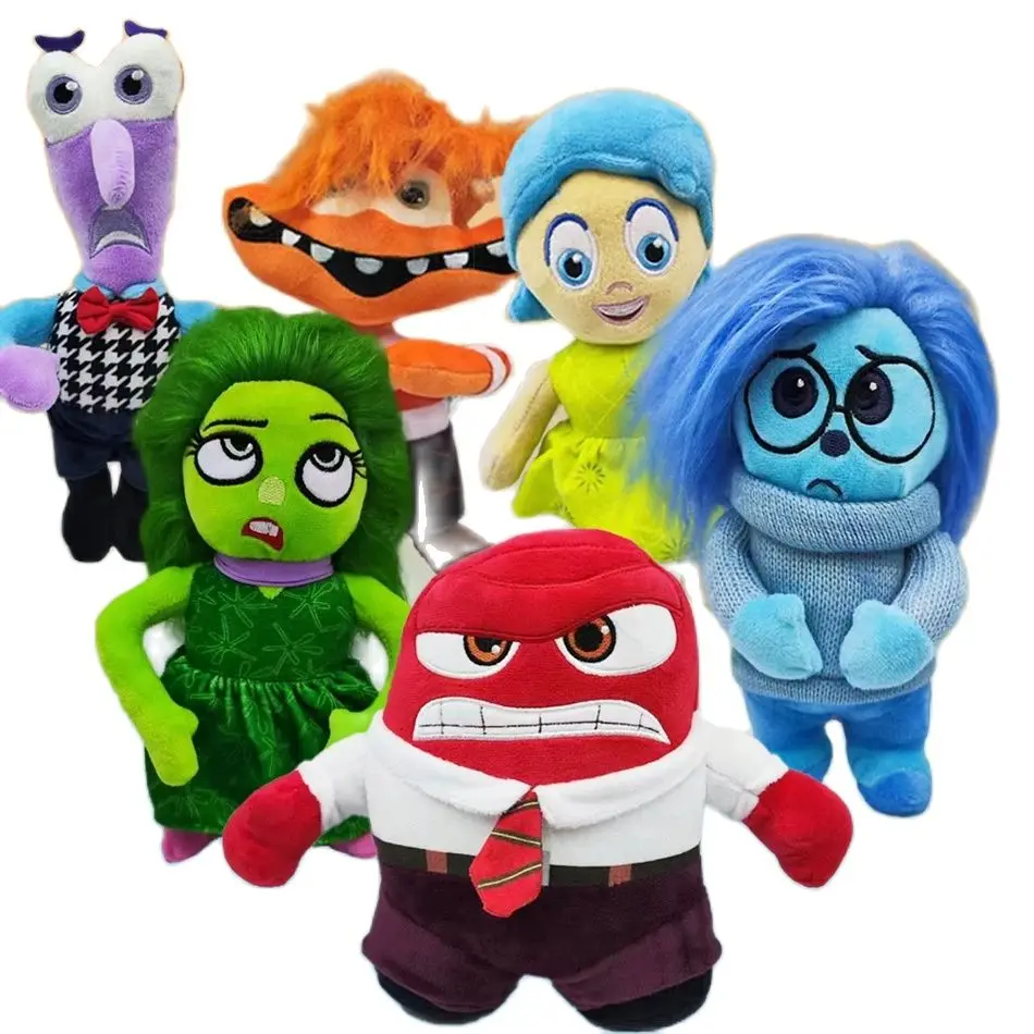 Inside Out 2 Plush Dolls Inside Out Plush Toy Cute Cartoon Plushie Doll Soft Stuffed Anime Periphery Toys Kids Birthday Gifts