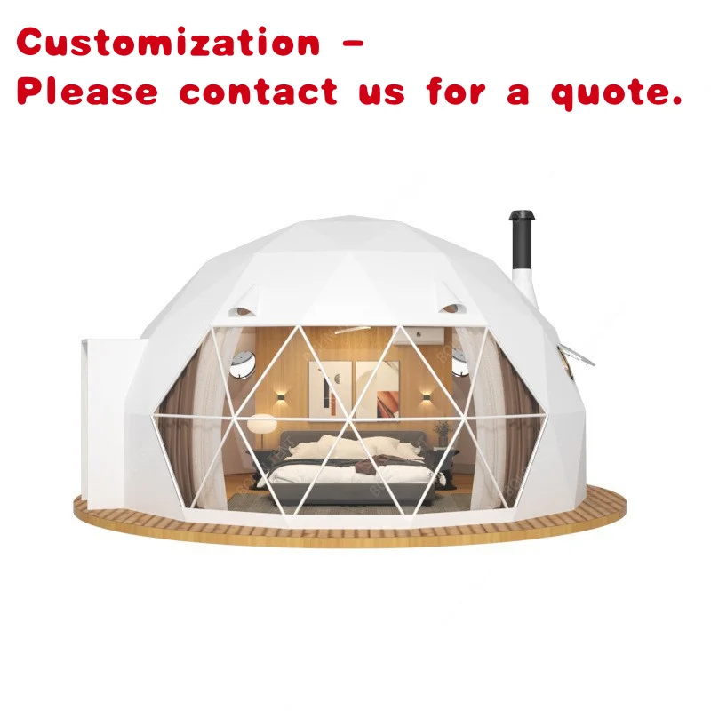 

custom.Modern Outdoor PVC/Steel Starry Room Camping Four-season Dome Tent One Bedroom Hotel Manual Construction Exhibition H