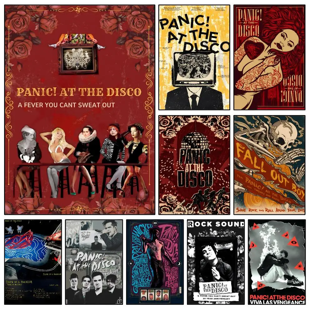 Band Panic! At The Disco Rock Poster Waterproof HD Modern Peel And Stick Wall Decor Bedroom Living Room Dorm Office