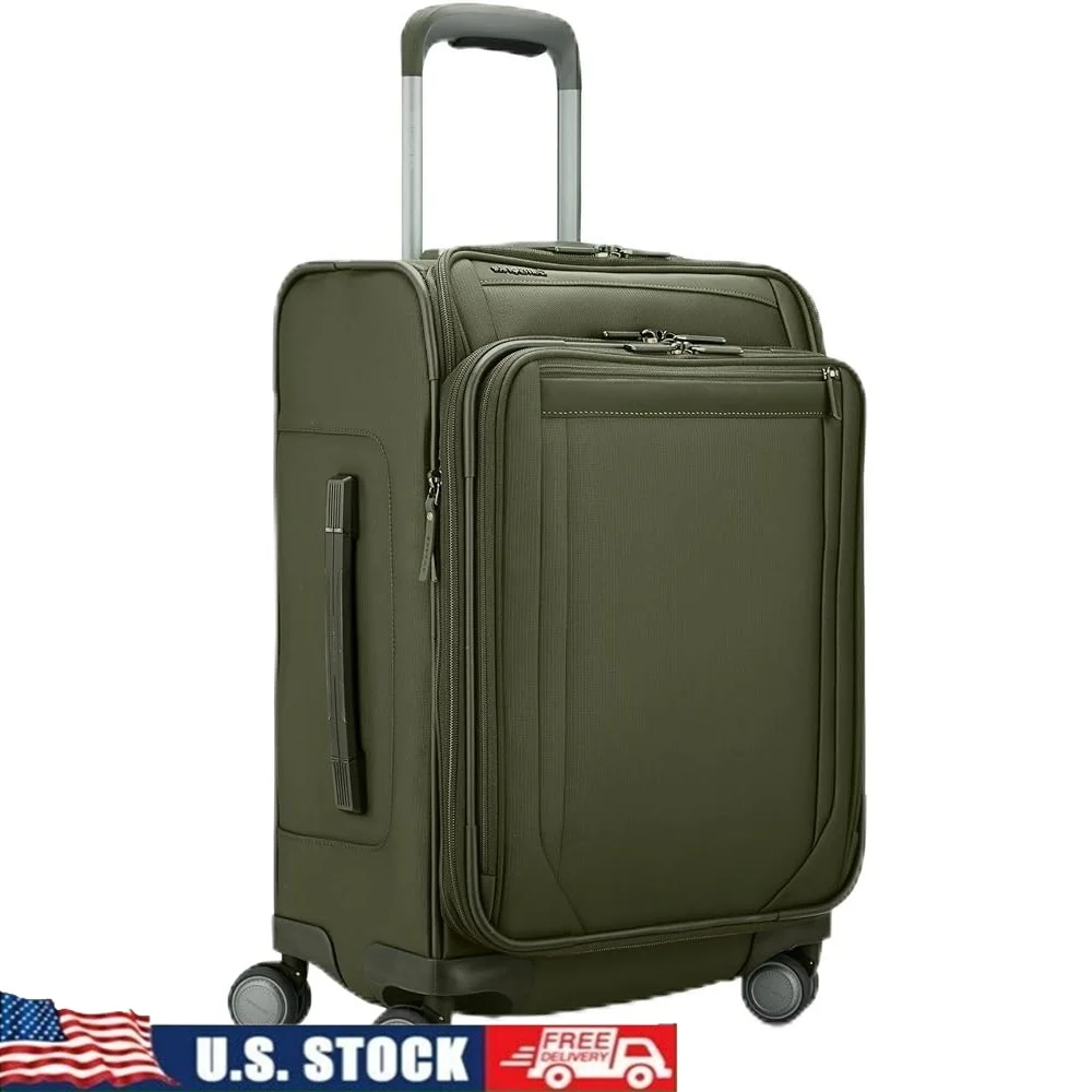 

Softside Expandable Luggage with Spinner Wheels Lightweight Durable Water-resistant Tri-core Nylon Comfort Grip Handle Ergonomic