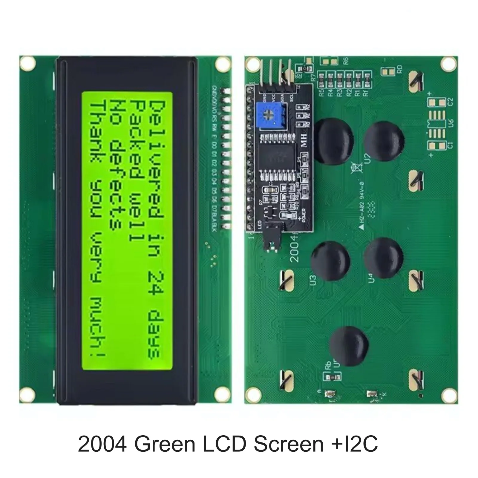 Blue/Yellow Green Screen IIC/I2C 2004 LCD Screen Module LCD2004 with Backlight and Rear Side Module