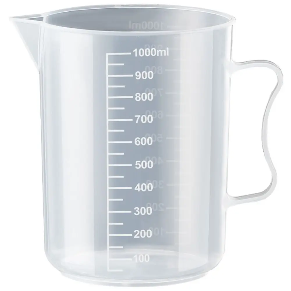 Clear Graduated Measuring Cup Scale Plastic Transparent Mixing Cup with Lid Large Capacity Laboratory Beaker Kitchen Baking