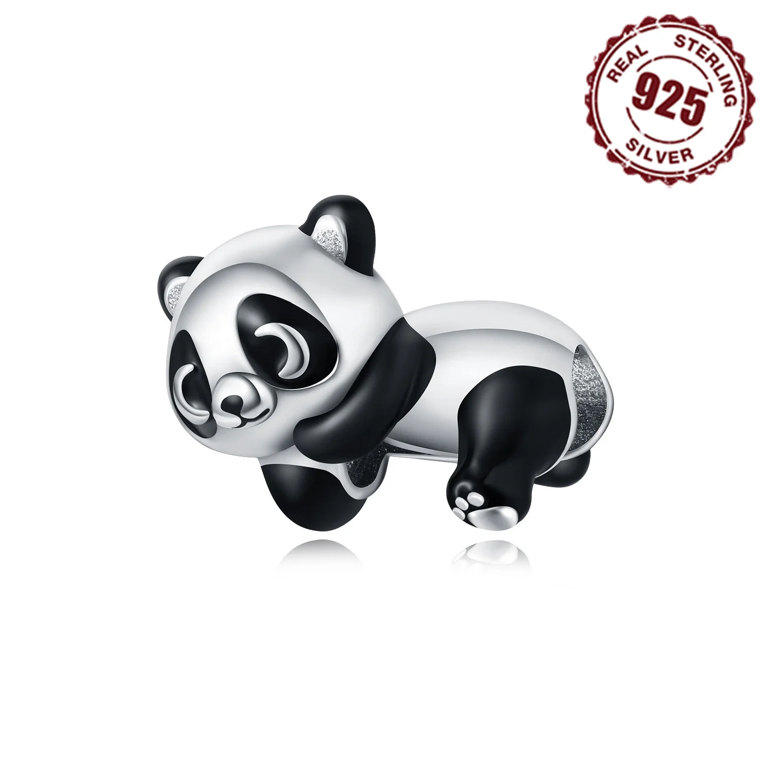Heiße 925er-Sterlingsilber-niedliche Panda-Perlen für Armbänder, Dekoration, DIY, Geburtstagsfeier, feine Geschenke, Schmuck, Armbänder, Zubehör