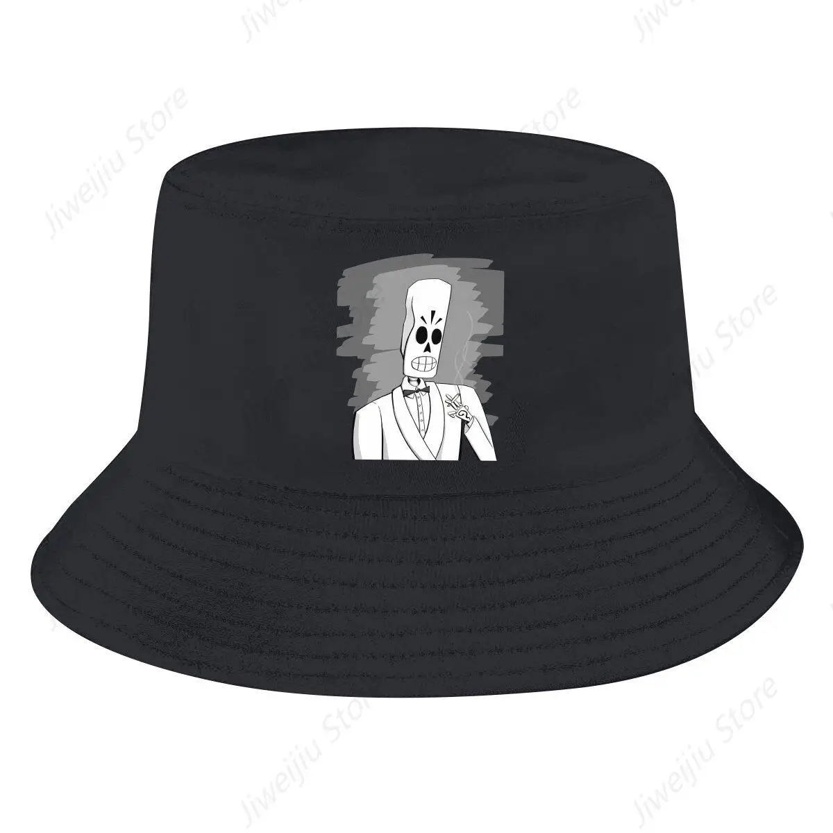 Grim Fandango Adventure Game Bucket Hat Vintage Men's Women's Fisherman Cap Hip Hop Beach Sun Fishing Hats