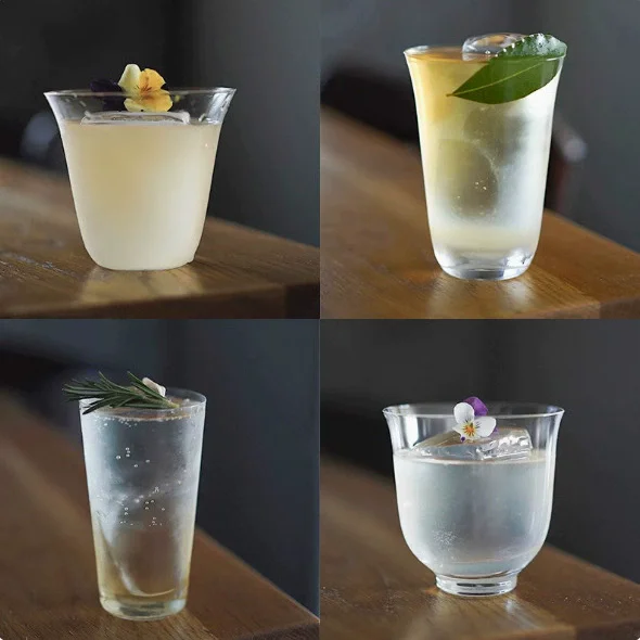 

4pcs Creative Lightweight Cocktail Glass Classical Whiskey Glass Kung Fu Teacup Cocktail Accessories Bar Tools For Party And Bar