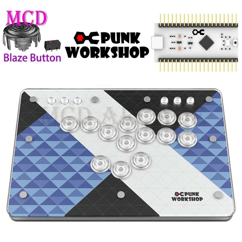 Punk Workshop Mini HitBox SOCD controlador de palo de lucha botón mecánico para PC/Android/Switch/PS4 Arcade 2023 último