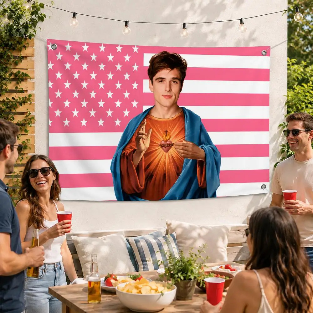 Jacob Elordi Actor Flags For Outdoor Party Home Living Room Bar Bedroom Decoration Soft Durable Tapestry Skin-friendly