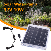 12V 10W Solar Water Pump Garden Decoration Mini Solar Panel Water Pump with Adjustment Switch Solar Panel Fountain Kits for Pond