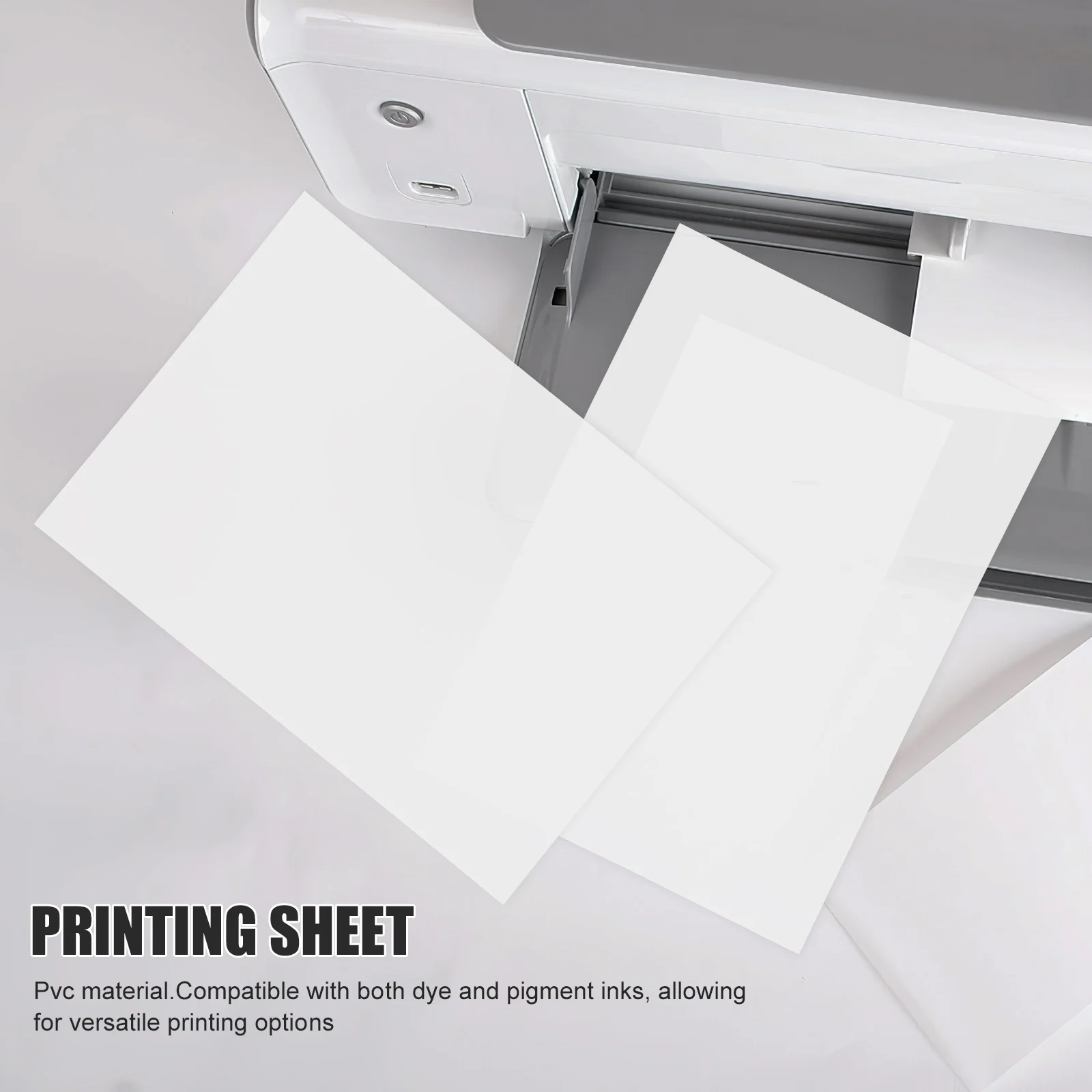 10 시트 인쇄 가능한 재료 흰색 PVC 시트 라미네이터 호환 핫 프레스 기계 카드 제작 아티스트 디자이너