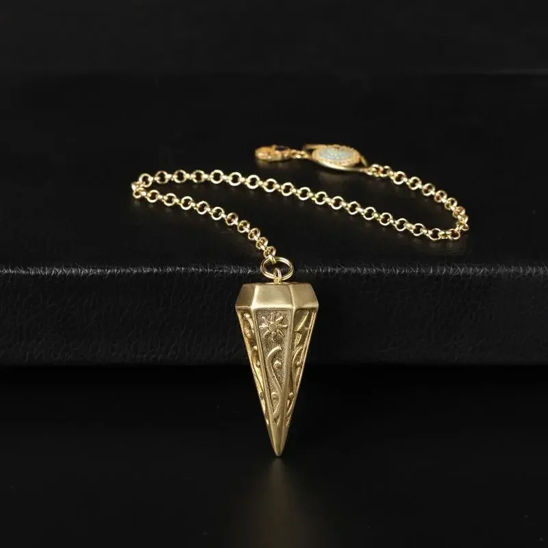 Natural Crystal Pendulum Set Dowsing Divination Healing Pendulum Necklace Pendants Reiki Chakra Spiritual Jewelry