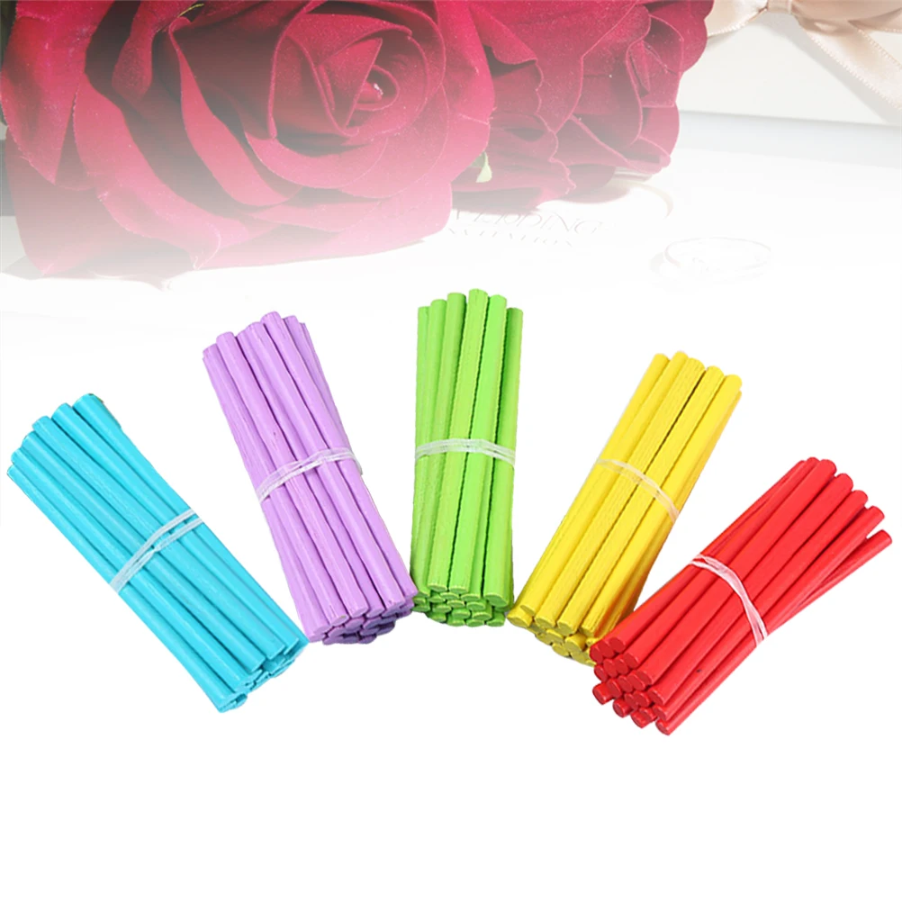 100Pcs Counting Rods Wooden Math Manipulatives for Children Color Recognition and Number Skills Preschool Learning Tools