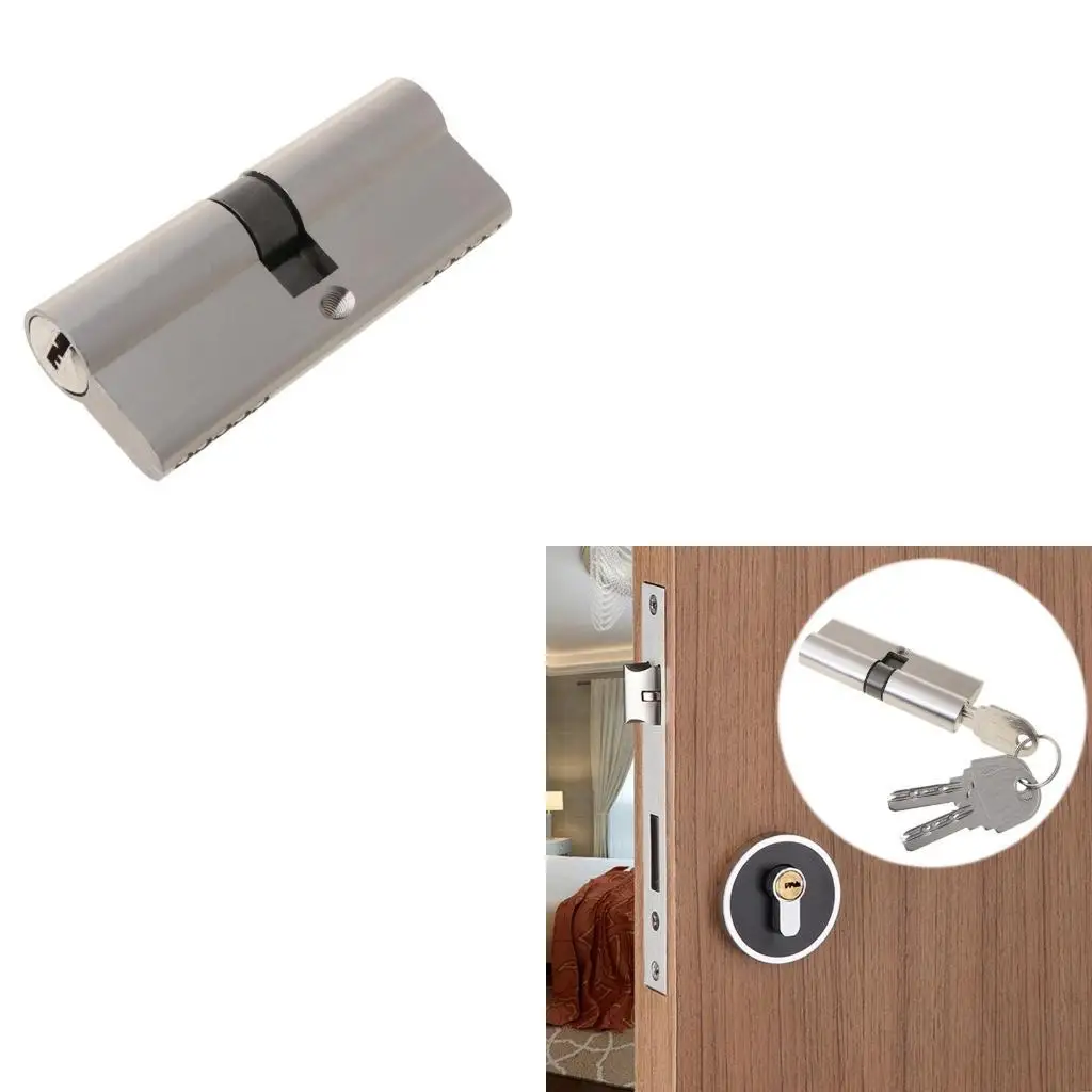 Antitheft Door Lock Cylinder with Key Interior Security Door Lock RustProof