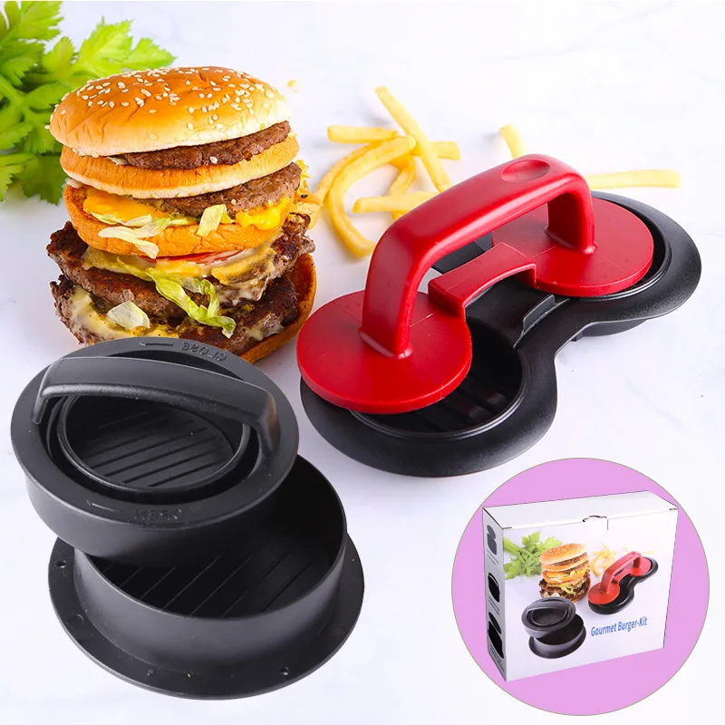 

Hamburger Meat Pressing Machine ABS Hamburger Press 2-Piece Set Meat Pressing Machine Single-Hole/Double-Hole Hamburger Tools