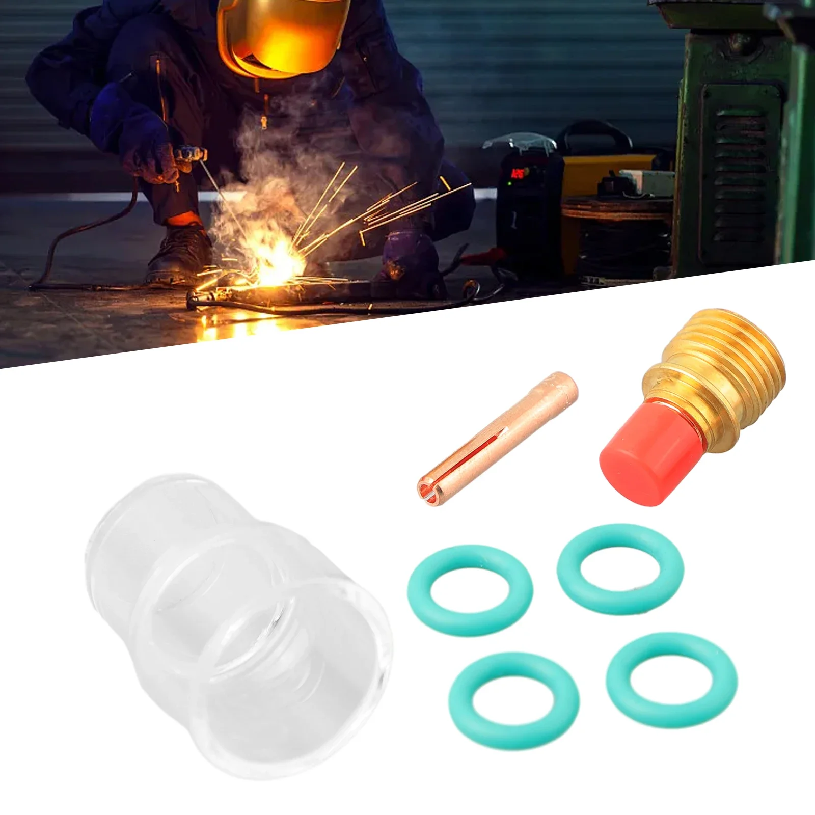 

A Must Have Toolset For Every Welder Dynamic Collection of 7 pcs Including a Practical Stubbly gas lens & Efficient glass cup