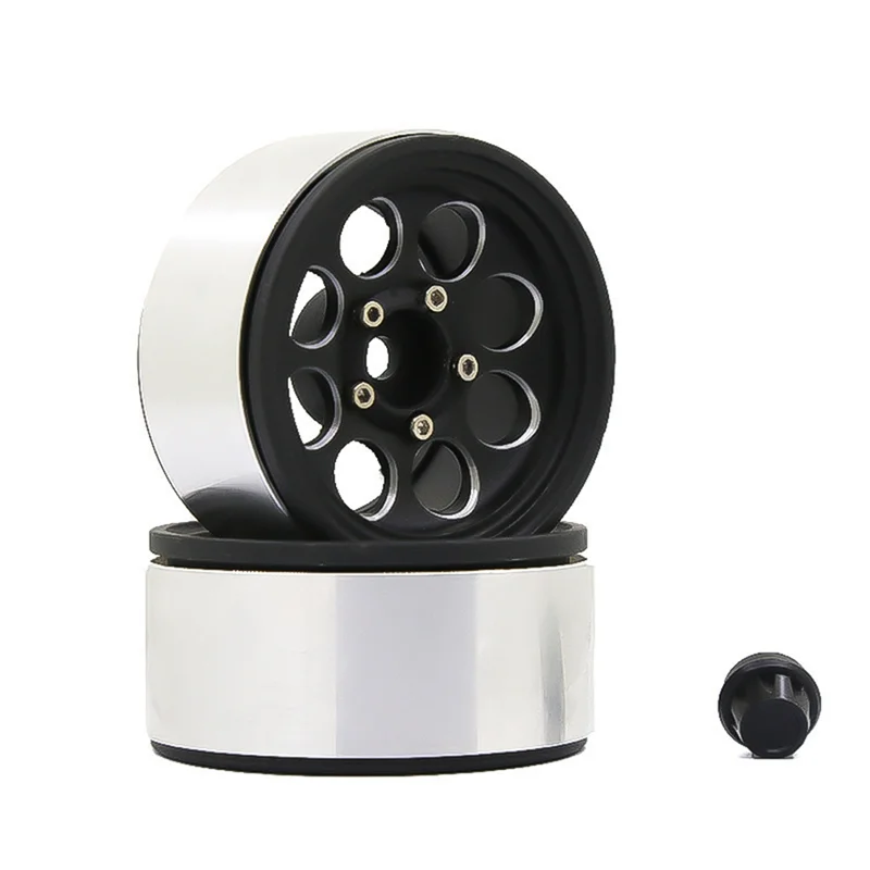 Moyeu de roue de voiture RC moyeu de roue en métal pour voiture d'escalade 1/10 SCX10 90046 AXI03007 TRX4 1.9 pouces avec verrouillage des pneus-Y44A