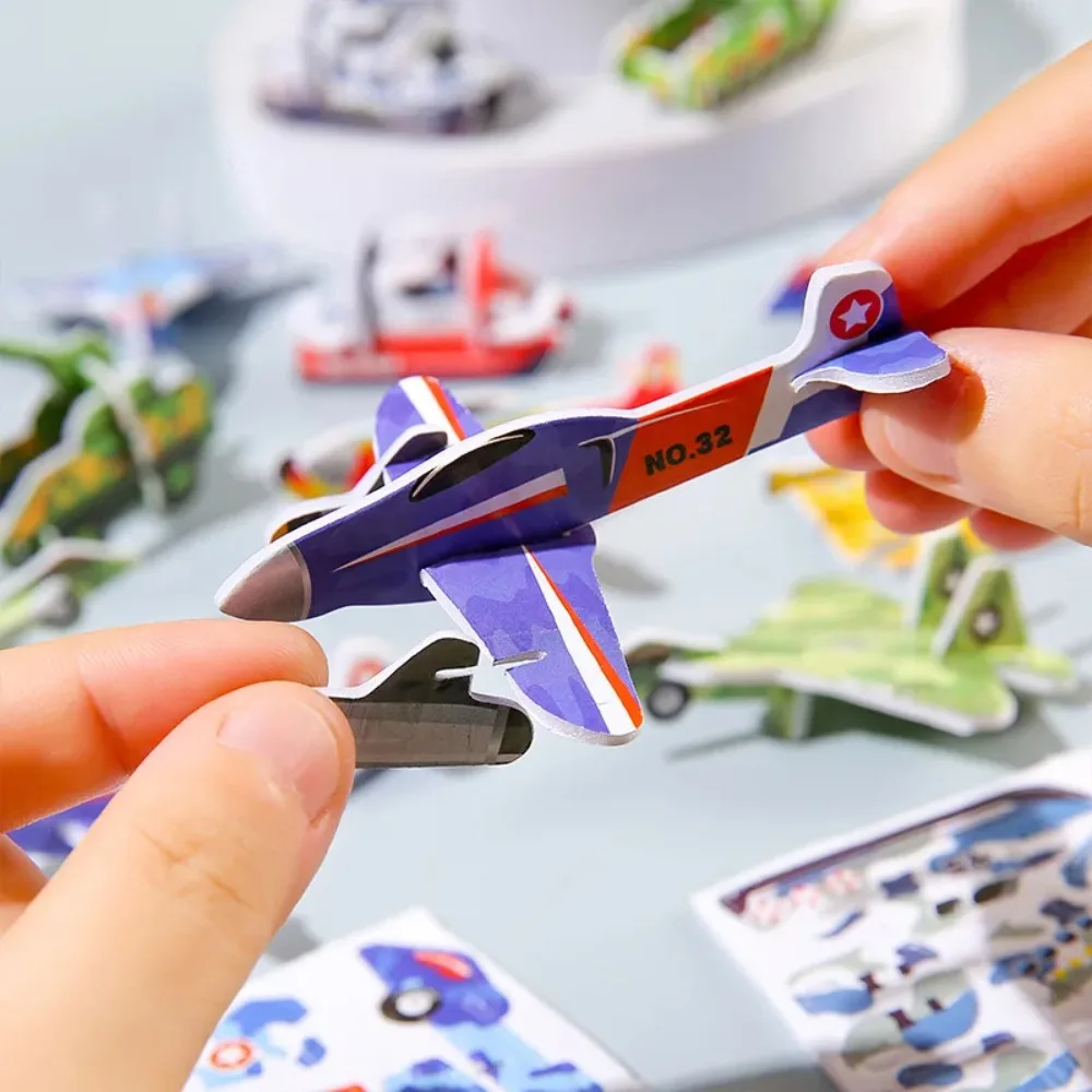 30 قطعة ثلاثية الأبعاد خزان الطائرة ورقة لتقوم بها بنفسك لغز لعبة أطفال صبي حفلة عيد ميلاد هدية المدرسة مكافأة هدية حزمة بيناتا حشو الأطفال