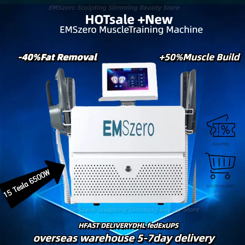 EMSzero 6500W 200hz EMS Radio Frequency RF Muscle Stimulator Device Body Sculpting Machine Shaping