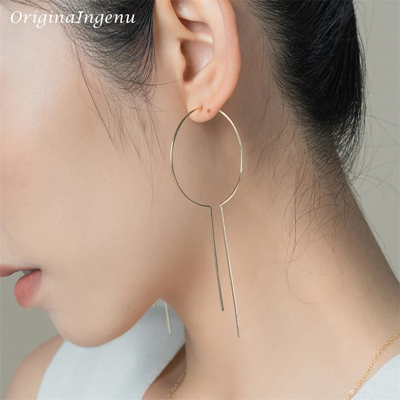 925 srebrne złote kolczyki koła 14K wypełnione złotem ręcznie robiona biżuteria Boho Orecchini Oorbellen Pendientes kolczyki dla kobiet Brincos — zdjęcie 2