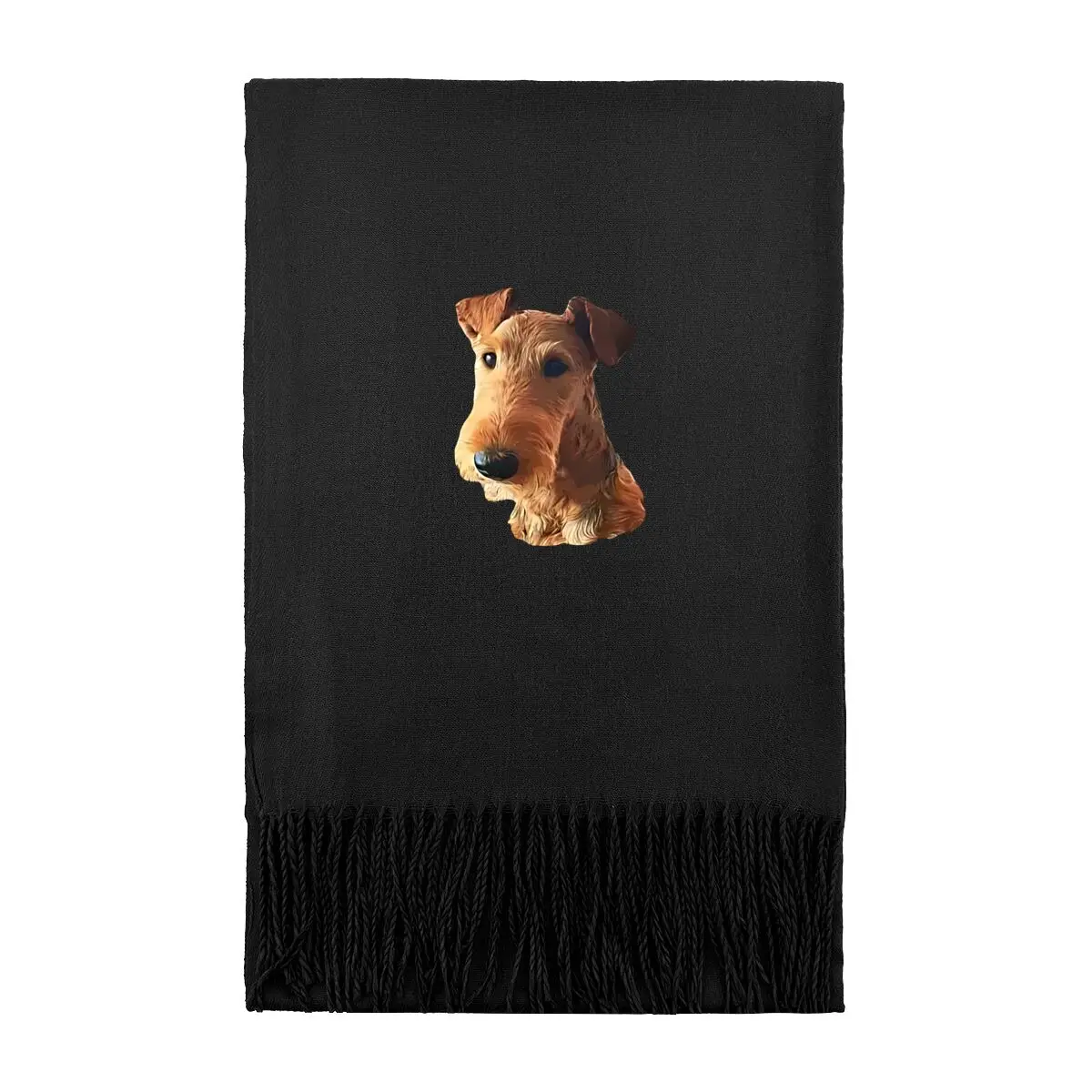 

Airedale Terrier Head Art Повседневная мода Длинный шарф Теплый повседневный шарф