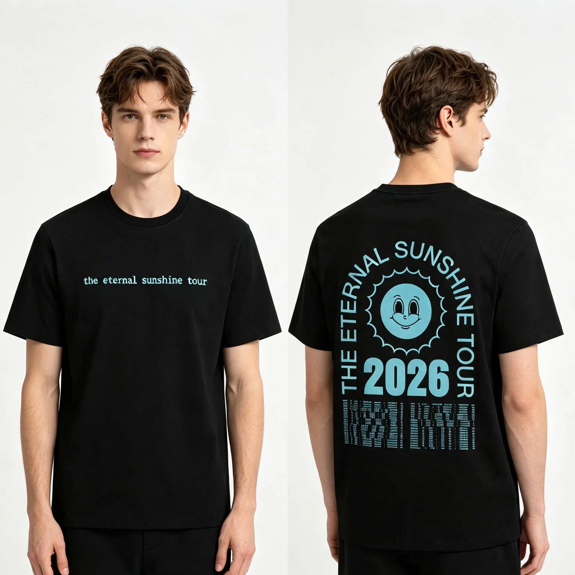 Ariana Grande The Eternal Sunshine Tour 2026 T Shirt Women Men High Quality Pure Cotton Tees O-neck Short Sleeve Comfortable Top